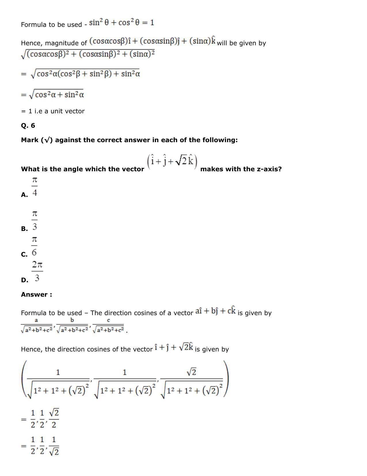 Chapter 25: Product of Three Vectors Solutions: RS Aggarwal Class 12 Solutions  - Page 67