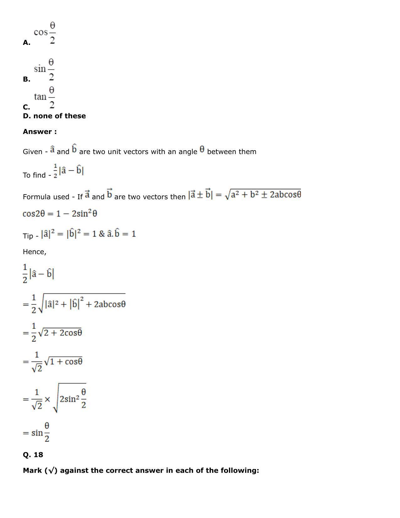 Chapter 25: Product of Three Vectors Solutions: RS Aggarwal Class 12 Solutions  - Page 76