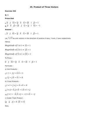 Chapter 25: Product of Three Vectors Solutions: RS Aggarwal Class 12 Solutions 