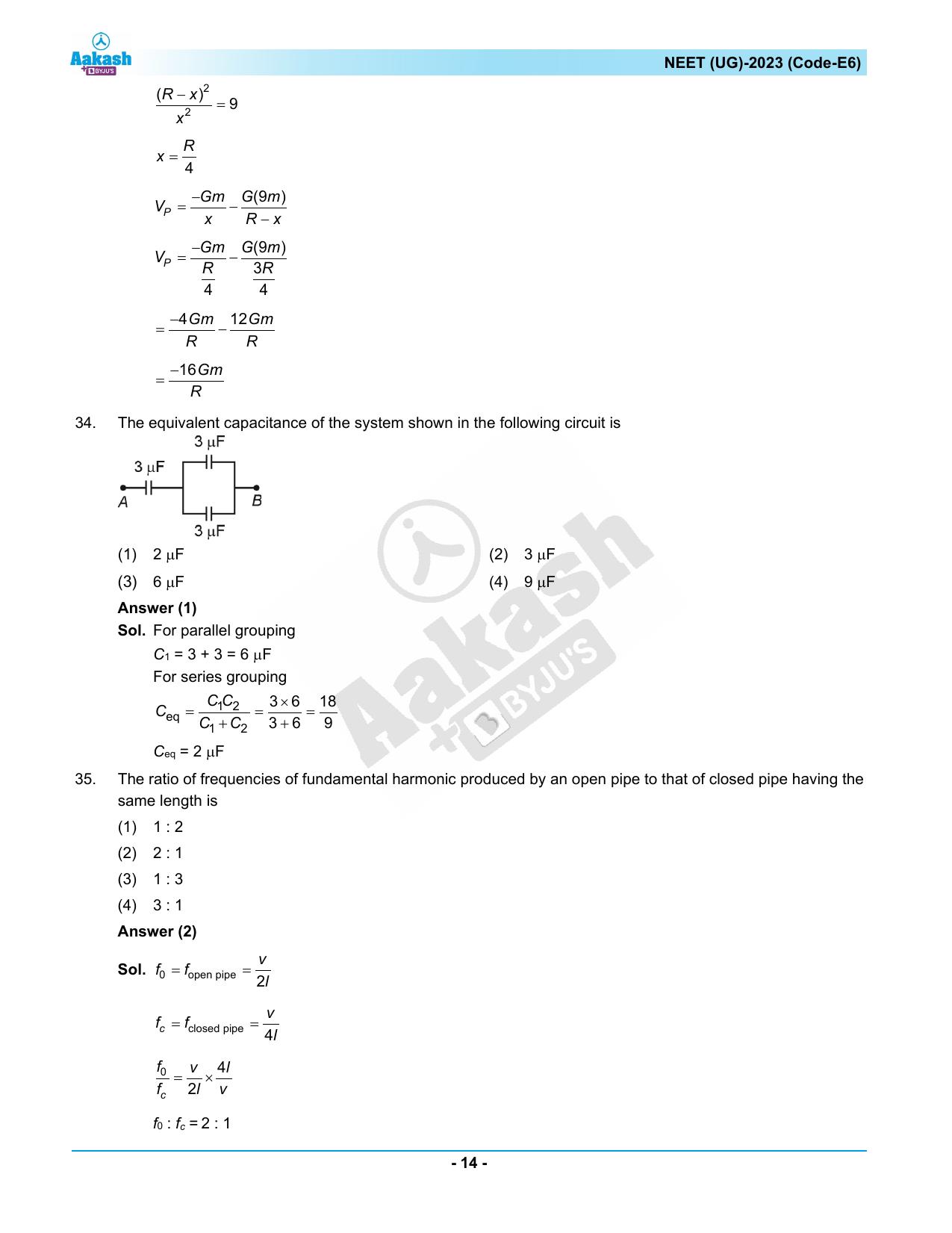NEET 2023 Question Paper E6 - Page 14