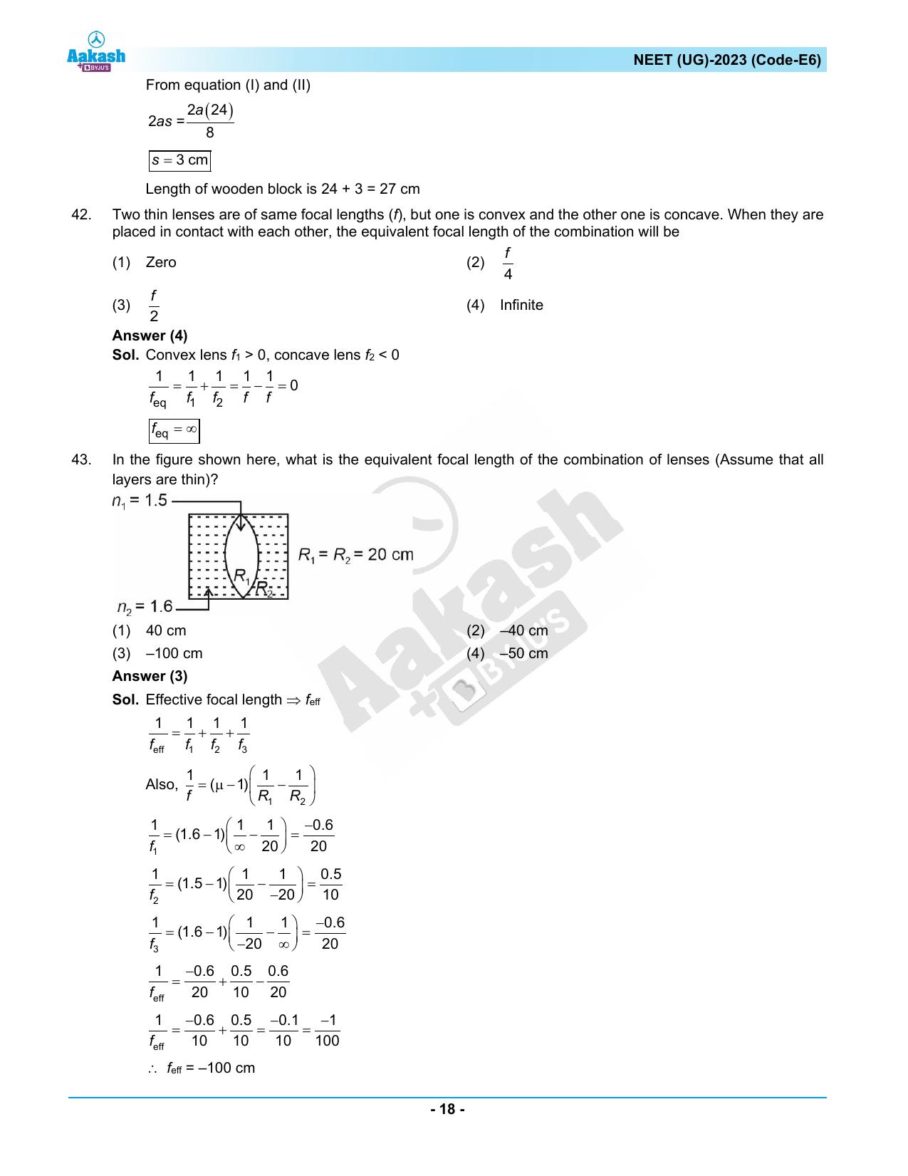 NEET 2023 Question Paper E6 - Page 18