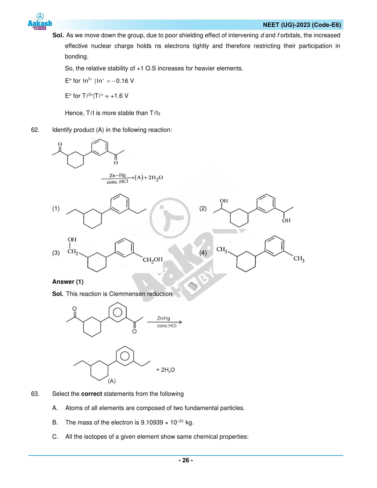 NEET 2023 Question Paper E6 - Page 26