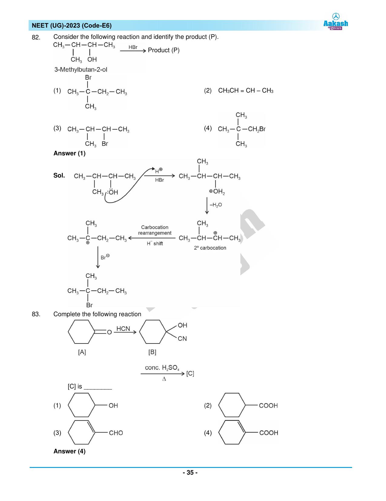 NEET 2023 Question Paper E6 - Page 35
