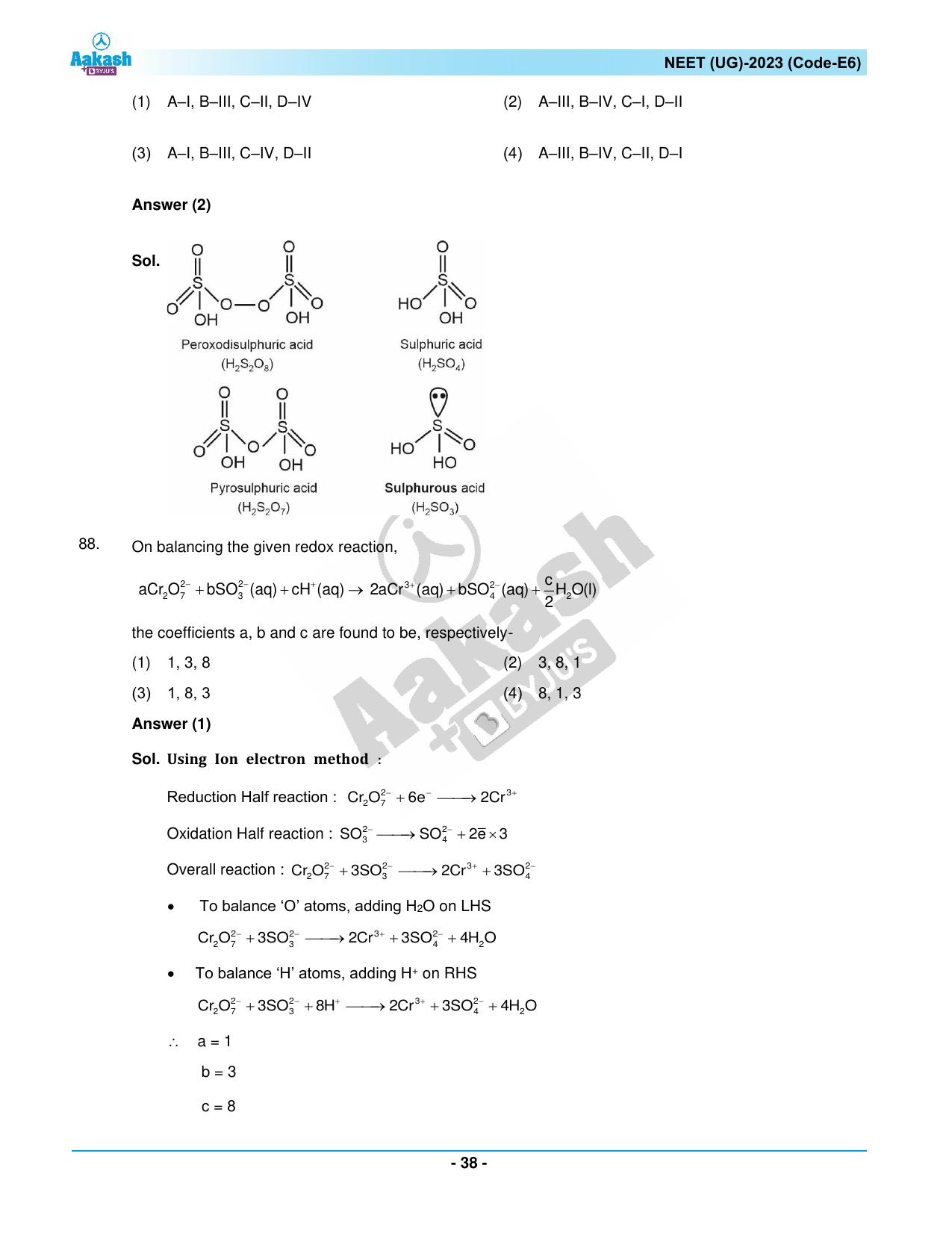 NEET 2023 Question Paper E6 - Page 38