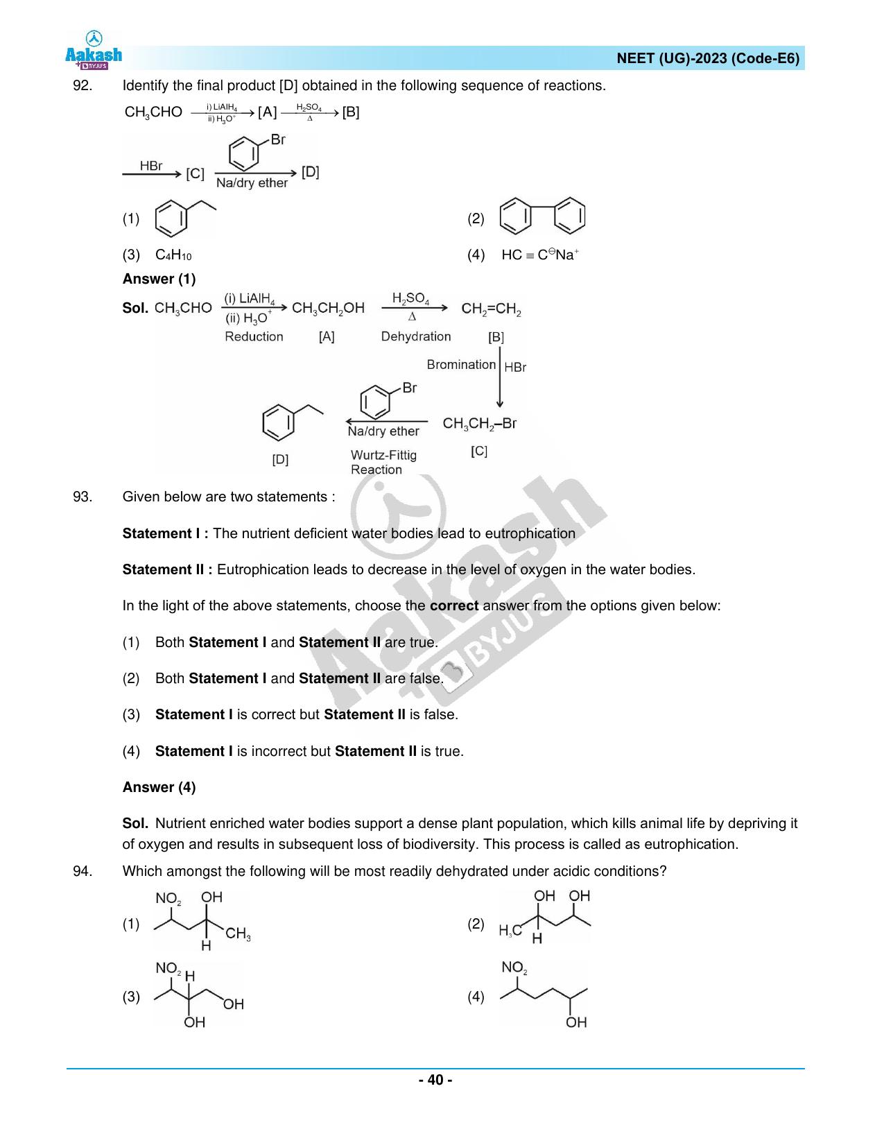 NEET 2023 Question Paper E6 - Page 40