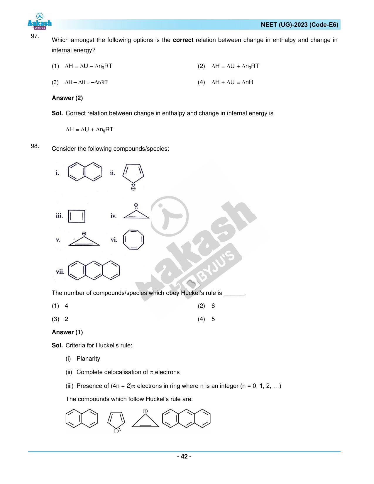 NEET 2023 Question Paper E6 - Page 42