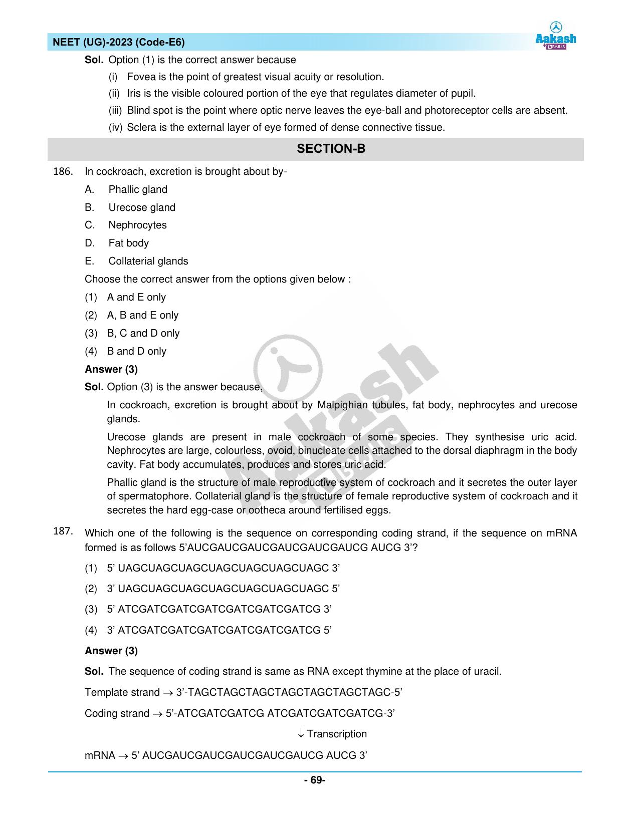 NEET 2023 Question Paper E6 - Page 69