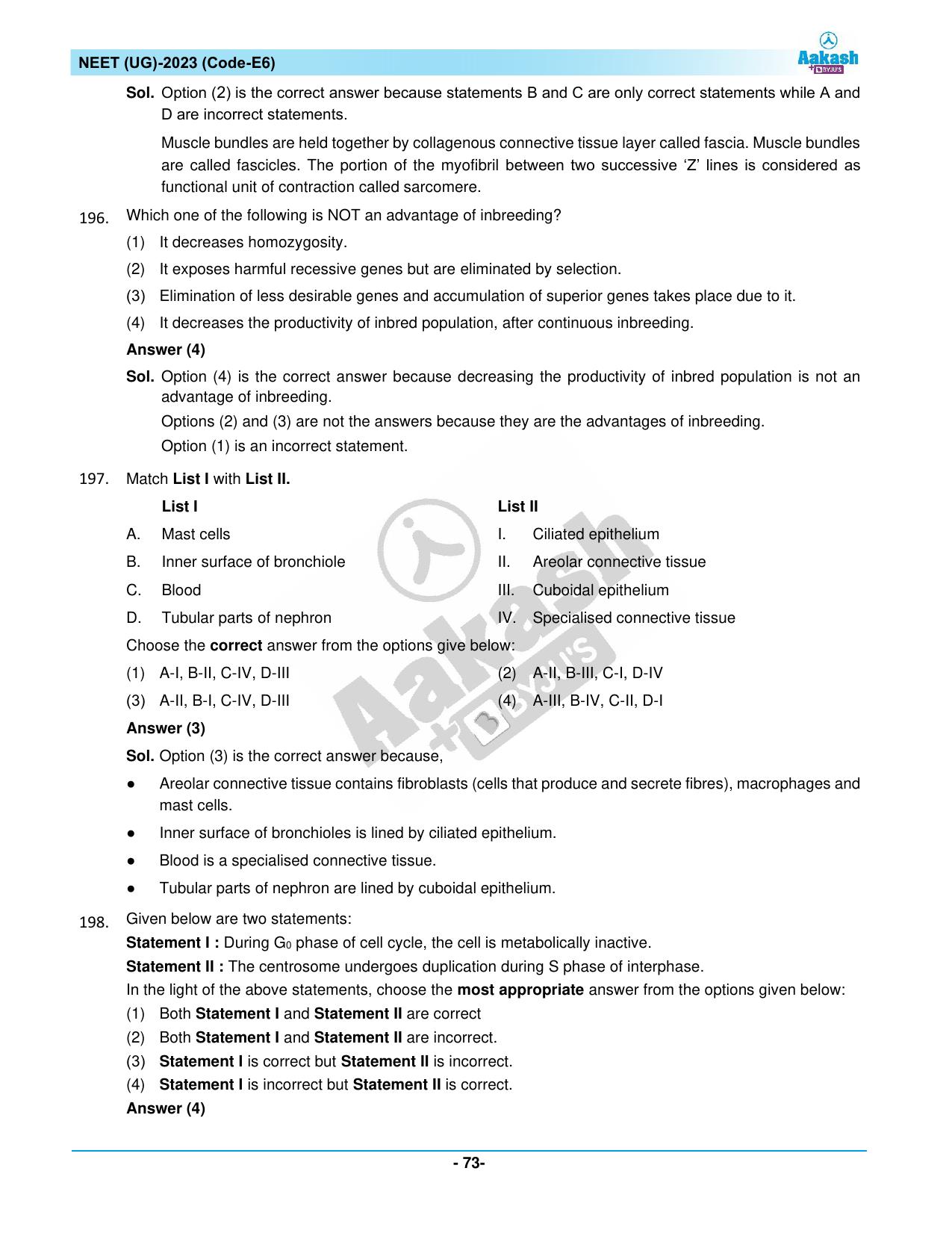 NEET 2023 Question Paper E6 - Page 73