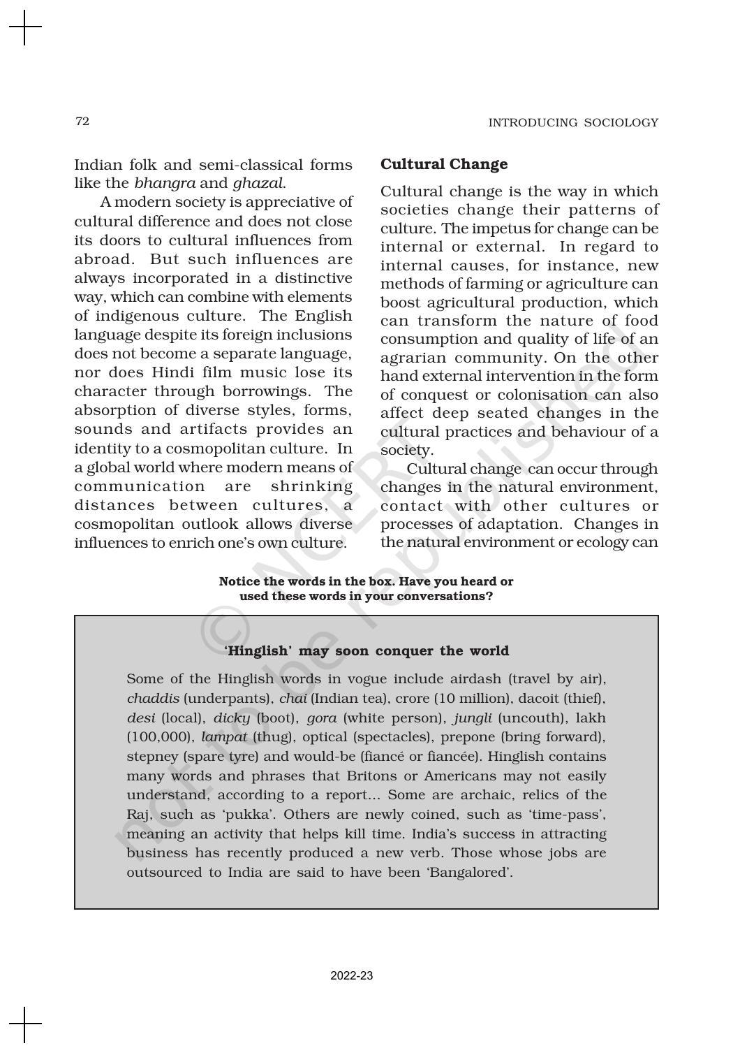 NCERT Book for Class 11 Sociology (Part-I) Chapter 4 Culture and Socialisation - Page 10