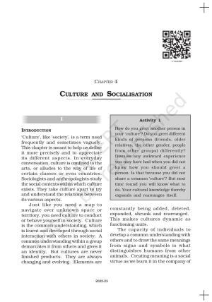 NCERT Book for Class 11 Sociology (Part-I) Chapter 4 Culture and Socialisation