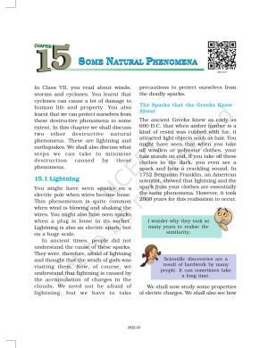 NCERT Book for Class 8 Science Chapter 15 Some Natural Phenomena