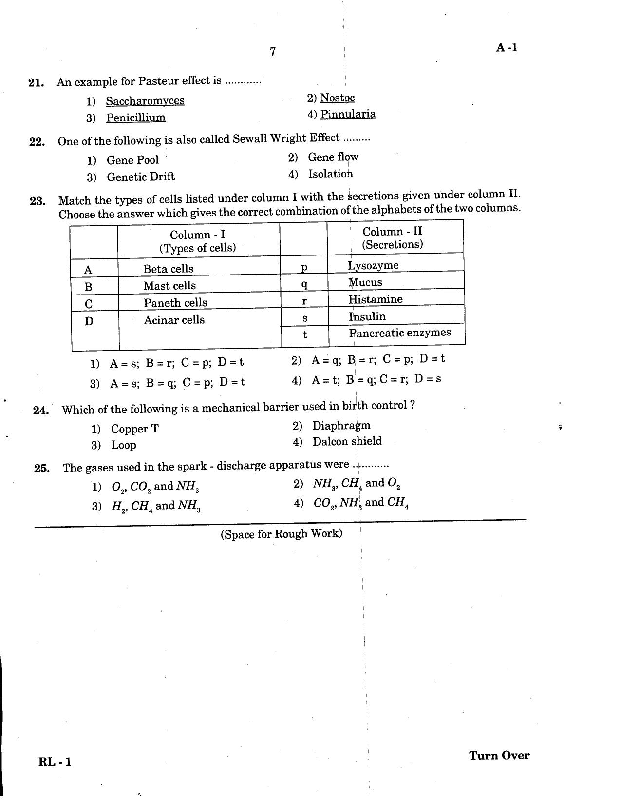 KCET Biology 2004 Question Papers - Page 7