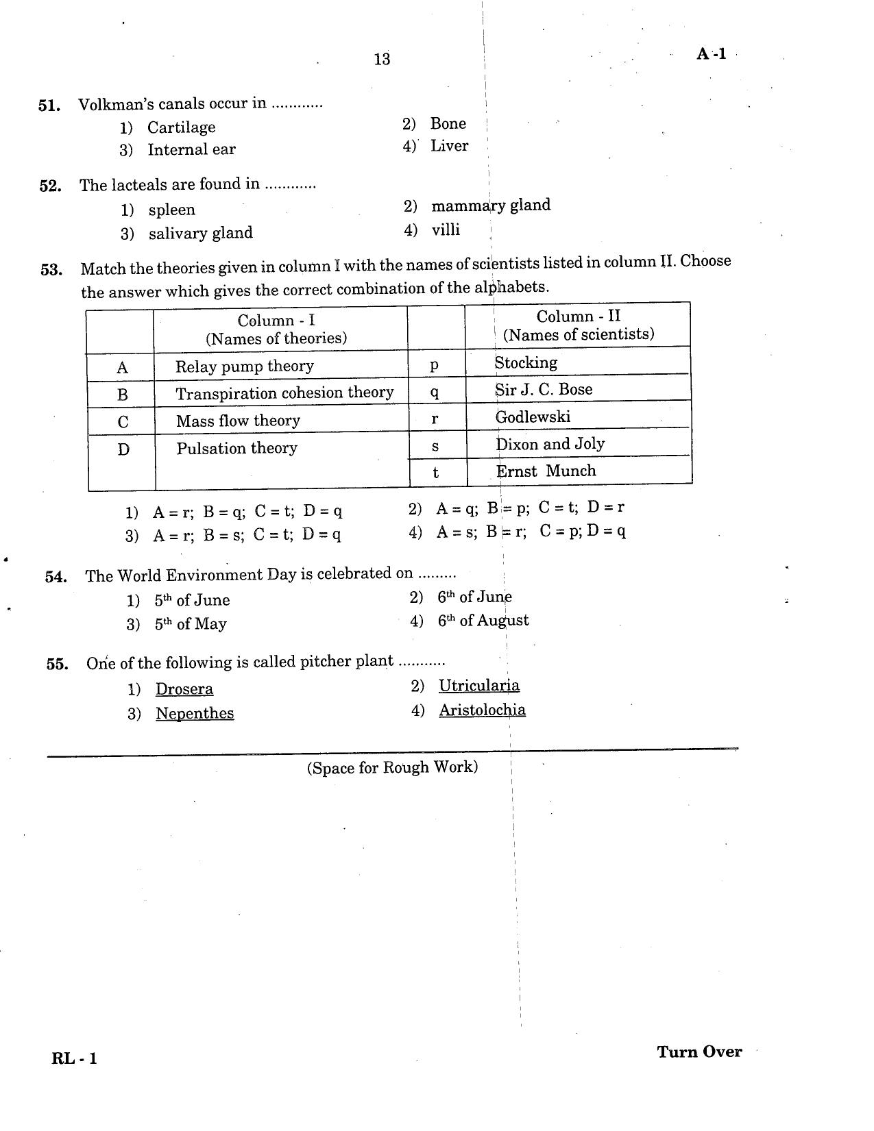 KCET Biology 2004 Question Papers - Page 13