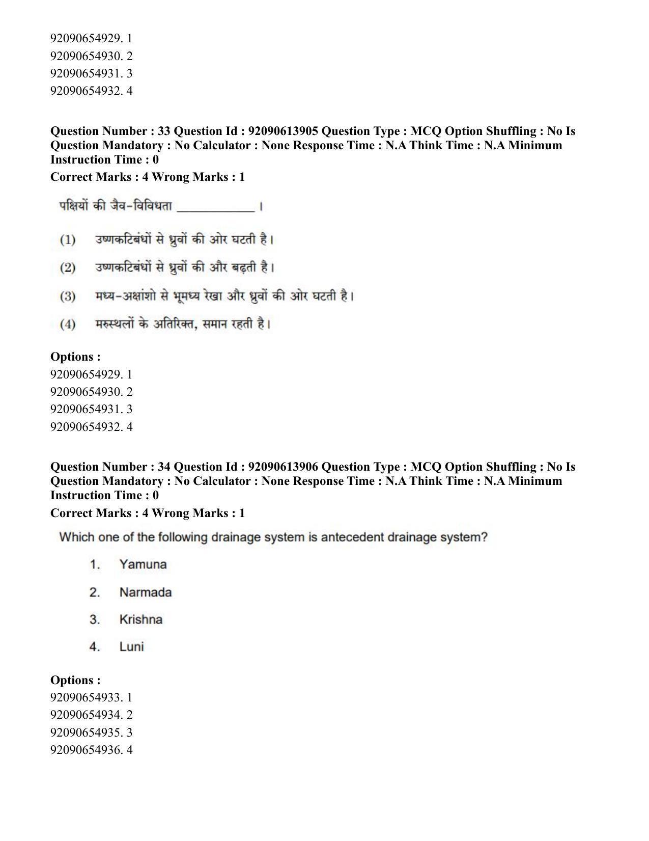 CUET PG 2023: HUQP08 – Geography(Eng)-Shift 2 (12-06-2023) Question Paper - Page 35