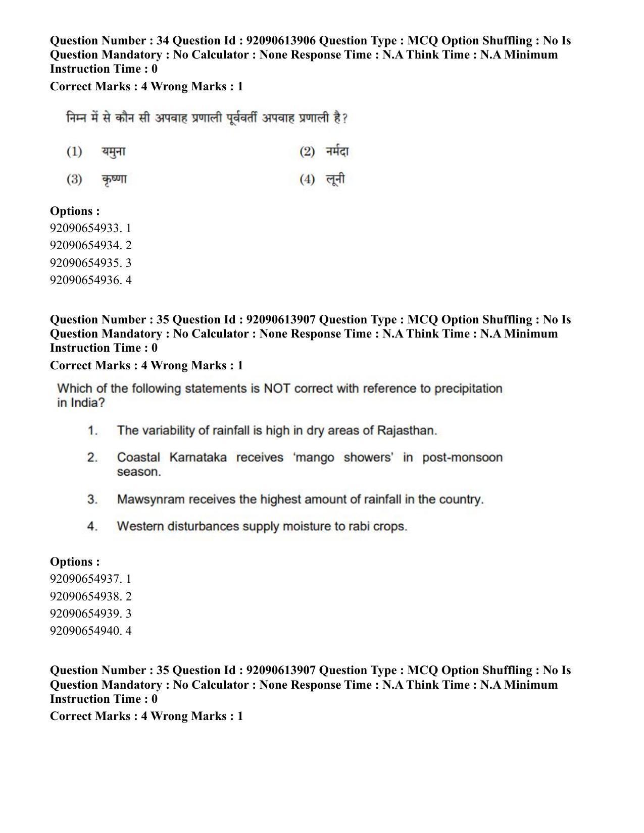 CUET PG 2023: HUQP08 – Geography(Eng)-Shift 2 (12-06-2023) Question Paper - Page 36