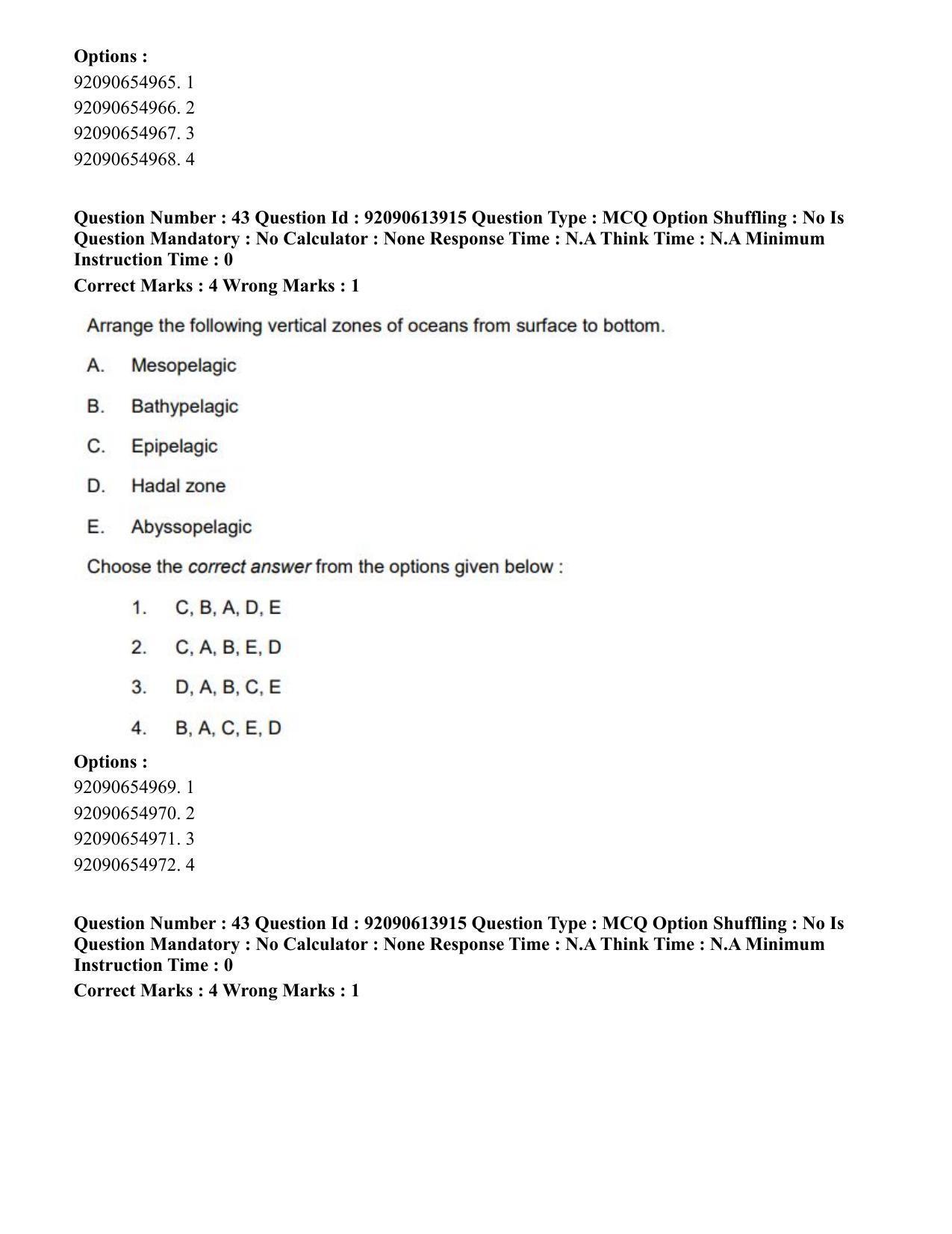 CUET PG 2023: HUQP08 – Geography(Eng)-Shift 2 (12-06-2023) Question Paper - Page 45