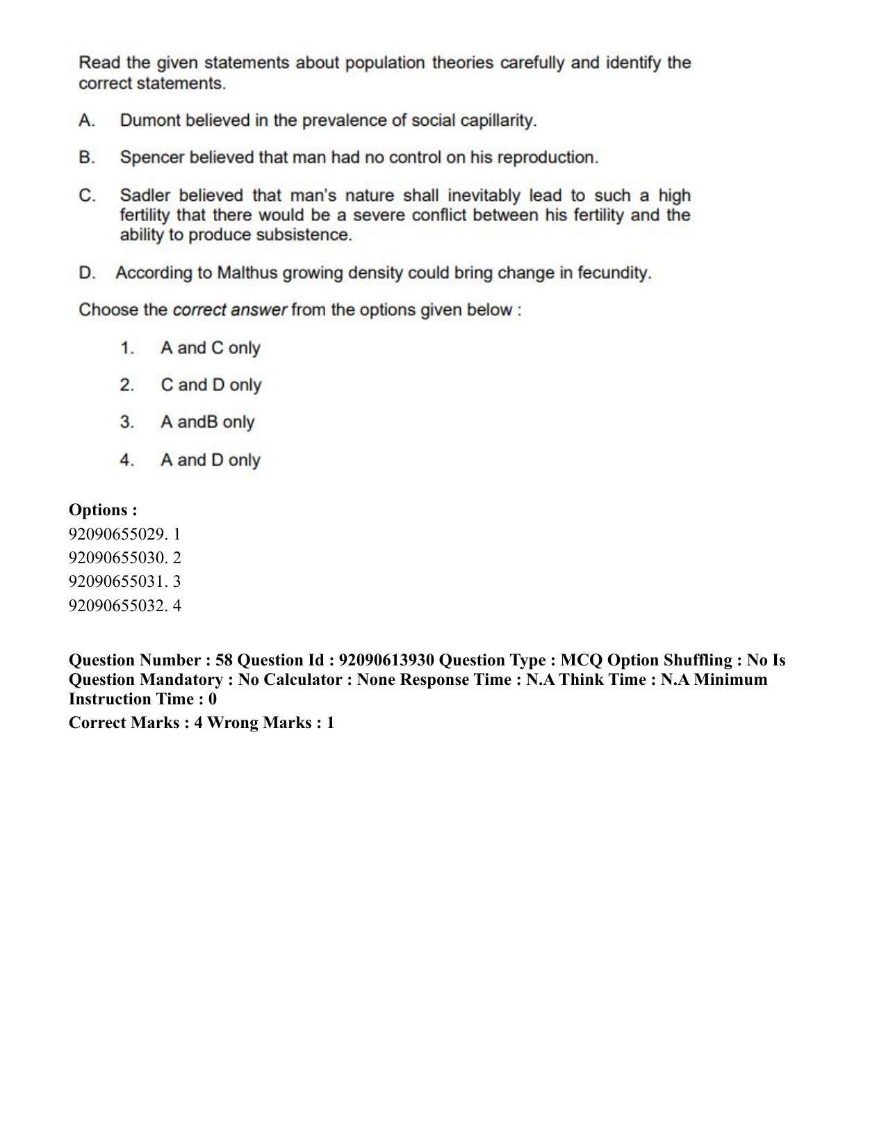 CUET PG 2023: HUQP08 – Geography(Eng)-Shift 2 (12-06-2023) Question Paper - Page 65