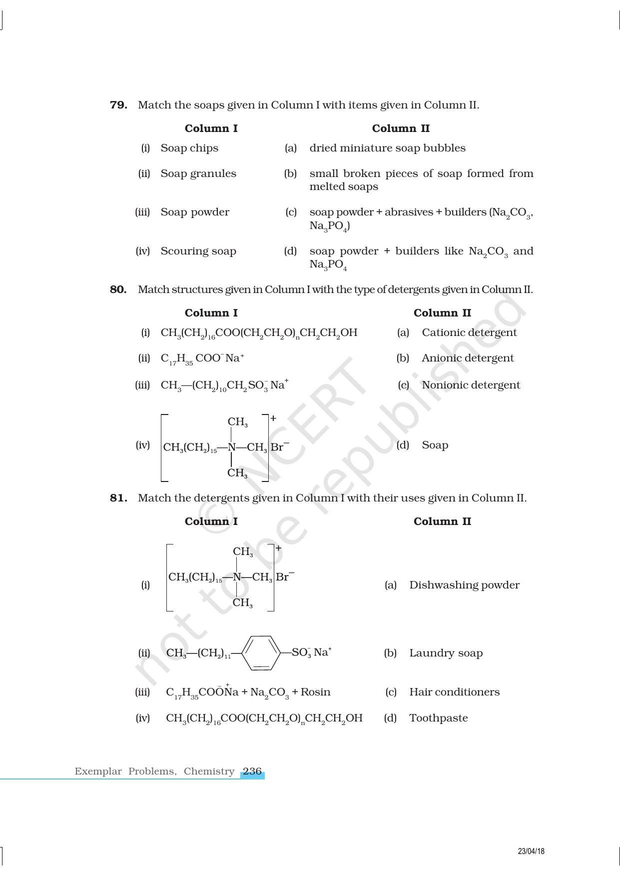 NCERT Exemplar Book for Class 12 Chemistry: Chapter 16 Chemistry in Everyday Life - Page 9