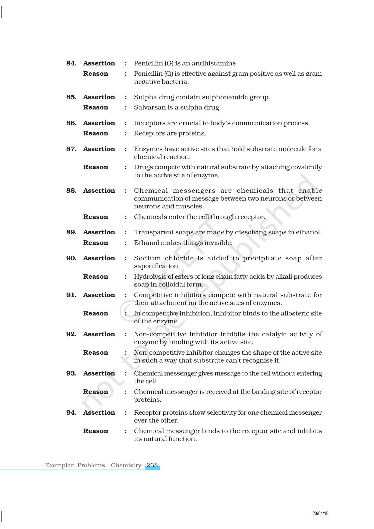 NCERT Exemplar Book for Class 12 Chemistry: Chapter 16 Chemistry in Everyday Life - Page 11