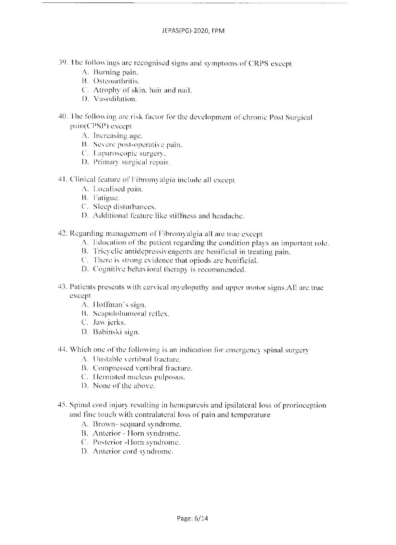 WBJEEB JEMAS (PG) 2021 FPM Question Paper - Page 8
