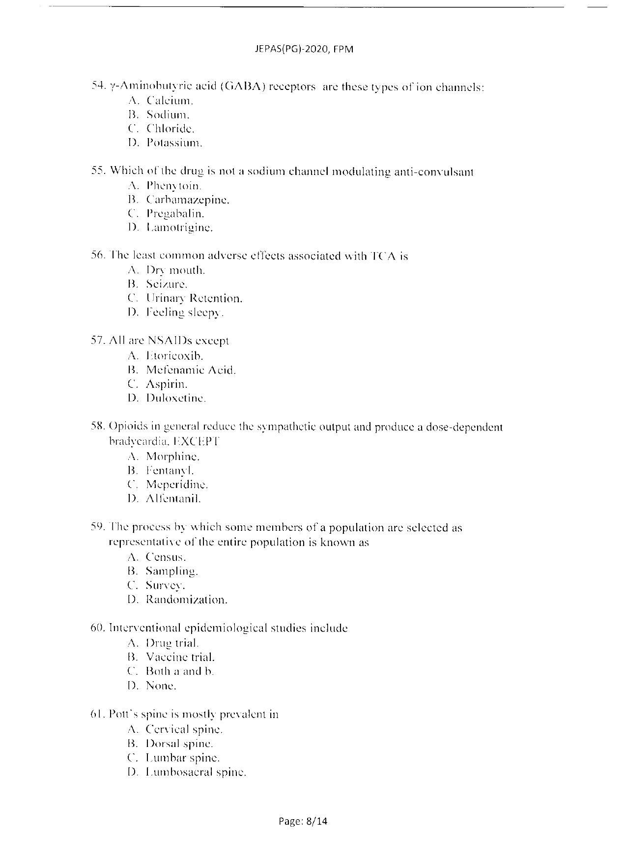 WBJEEB JEMAS (PG) 2021 FPM Question Paper - Page 10