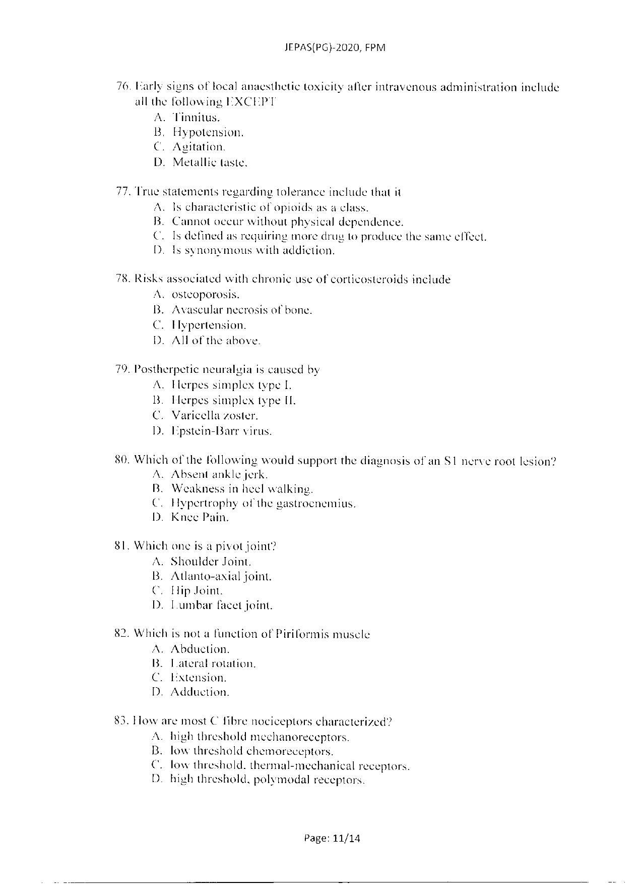 WBJEEB JEMAS (PG) 2021 FPM Question Paper - Page 13