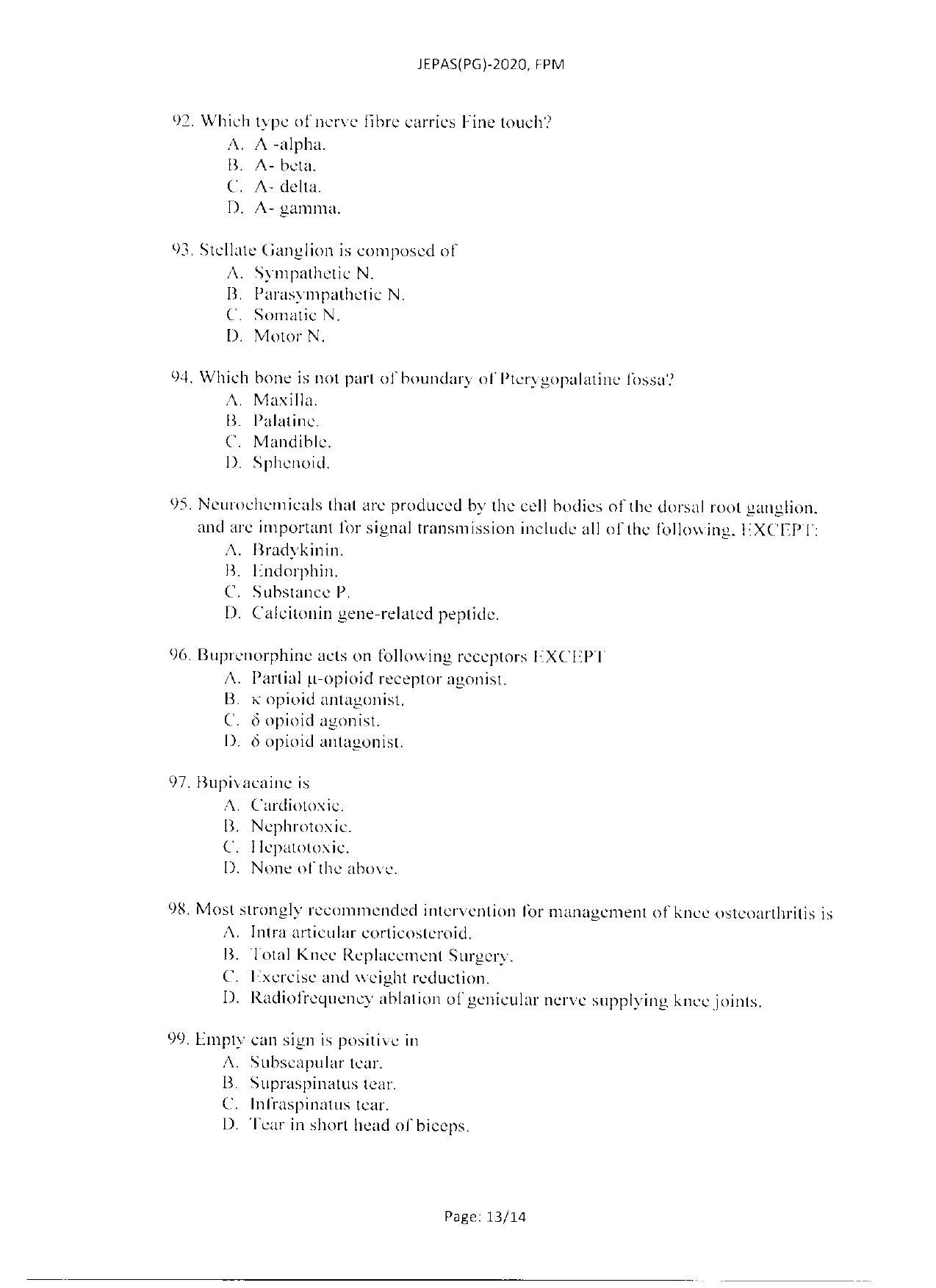 WBJEEB JEMAS (PG) 2021 FPM Question Paper - Page 15