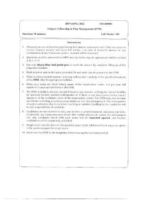 WBJEEB JEMAS (PG) 2021 FPM Question Paper