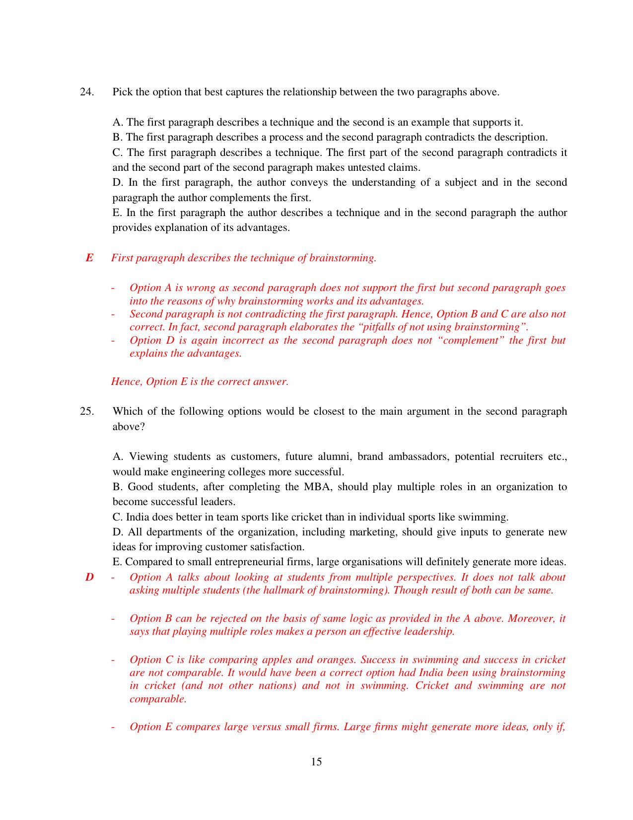 XAT 2015 Set C Question Papers - Page 16