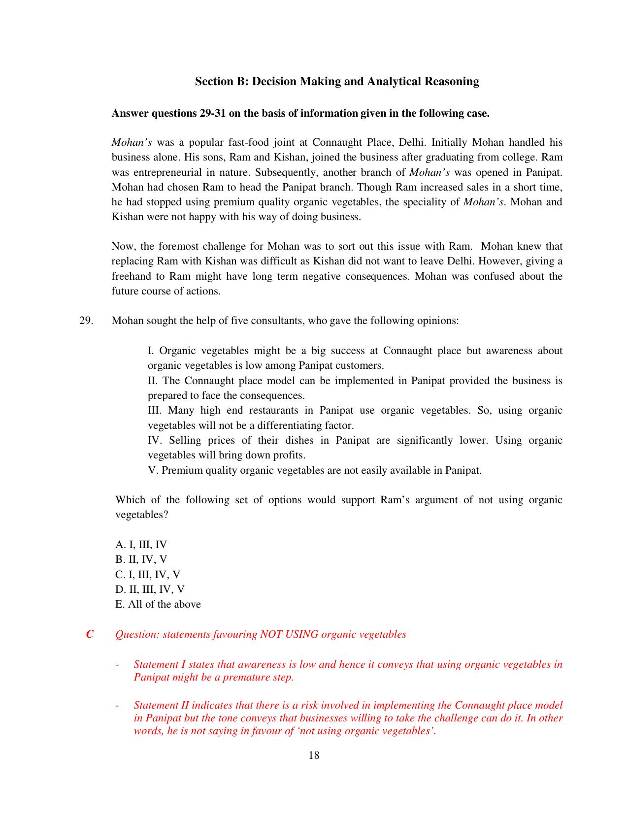 XAT 2015 Set C Question Papers - Page 19