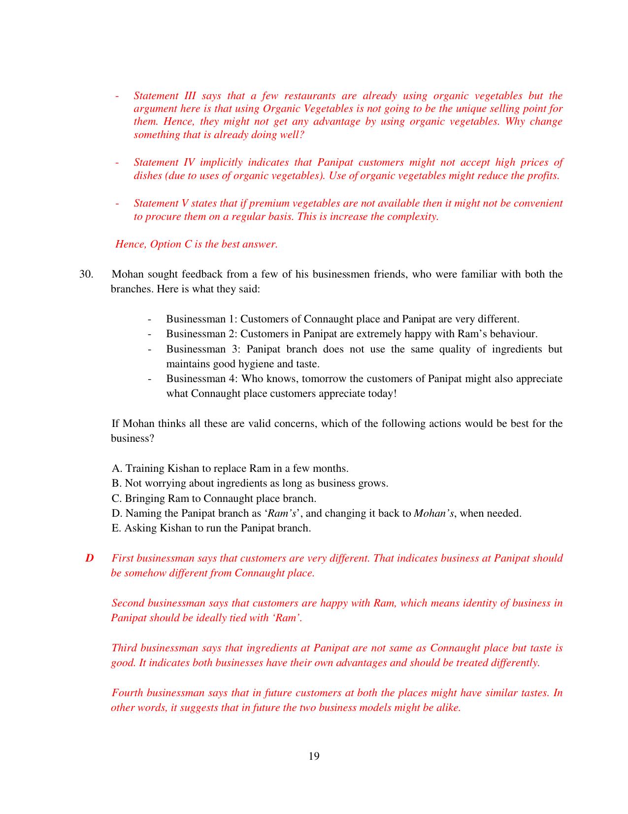 XAT 2015 Set C Question Papers - Page 20