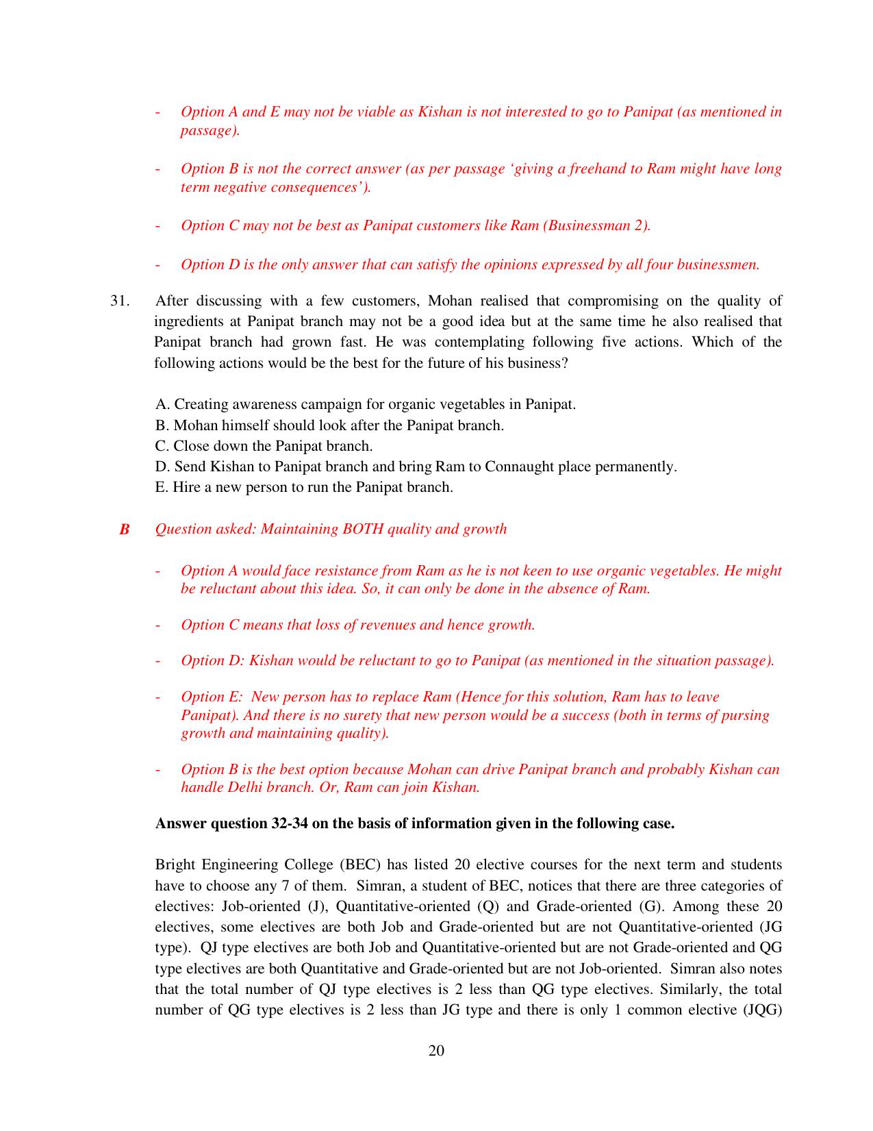 XAT 2015 Set C Question Papers - Page 21