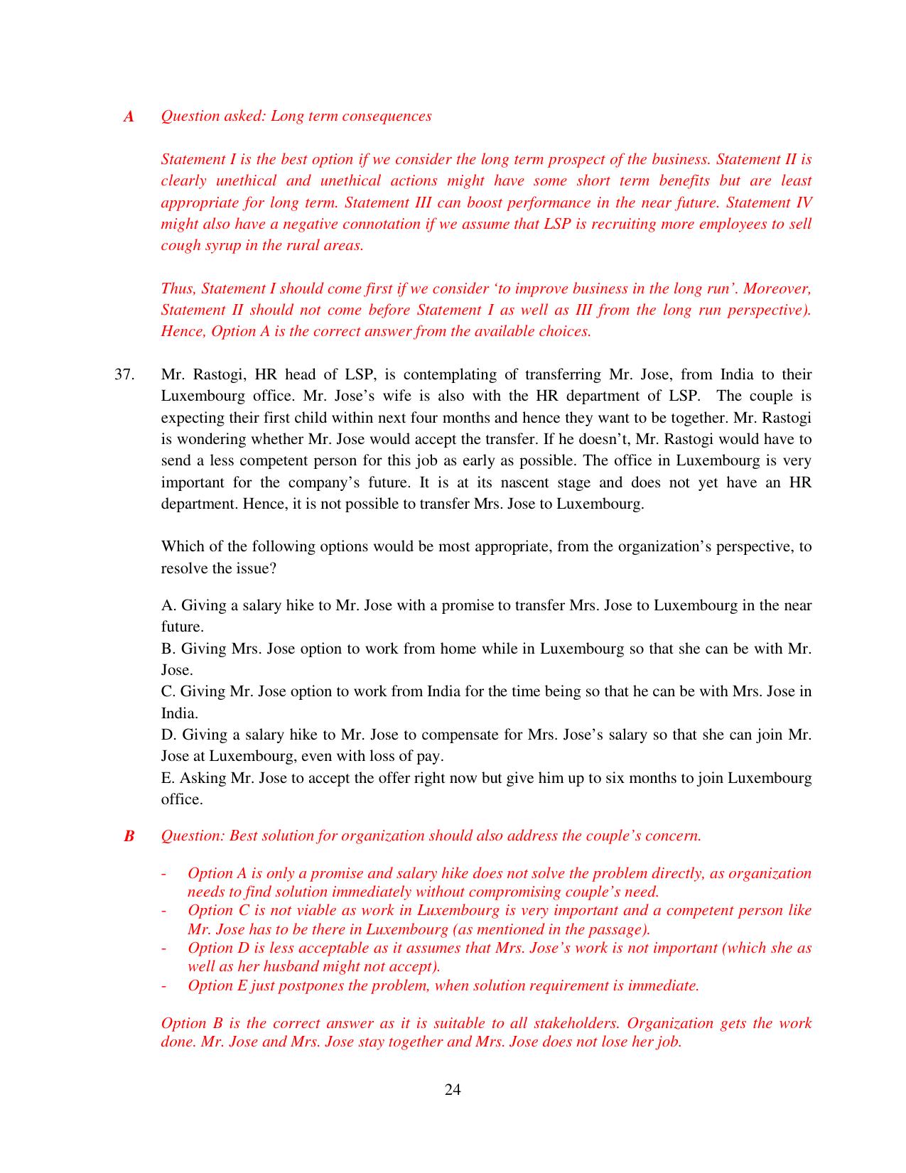 XAT 2015 Set C Question Papers - Page 25