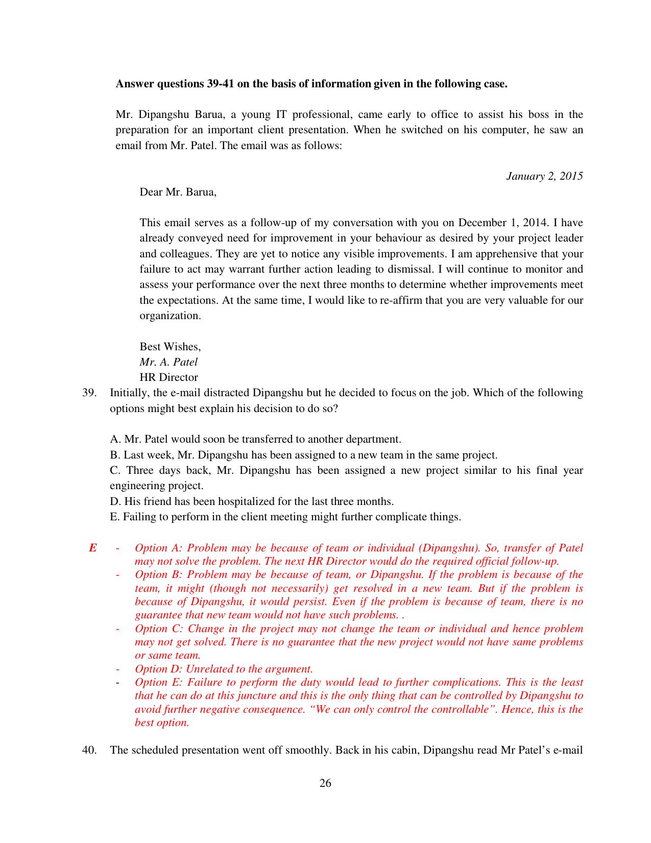 XAT 2015 Set C Question Papers - Page 27