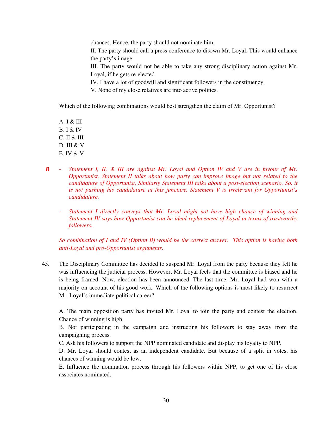 XAT 2015 Set C Question Papers - Page 31