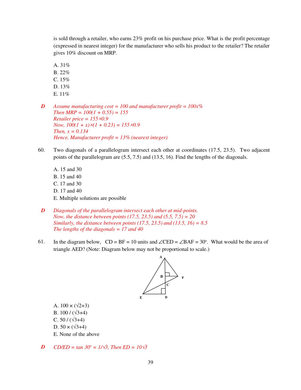 XAT 2015 Set C Question Papers - Page 40
