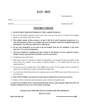 XAT 2015 Set C Question Papers