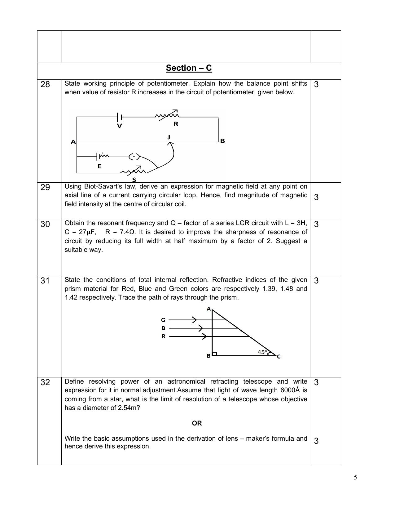 CBSE Class 12 Physics -Sample Paper 2019-20 - Page 5