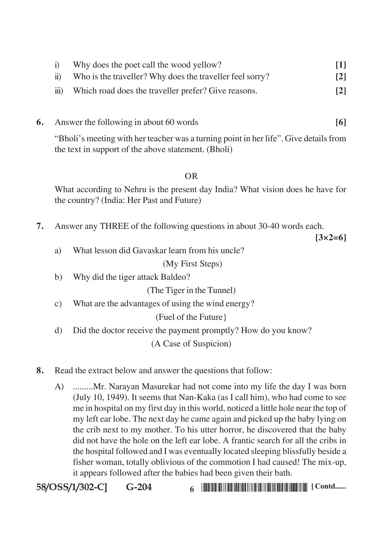 NIOS April 2019 Class 12 English (SET C) Question Paper - Page 6