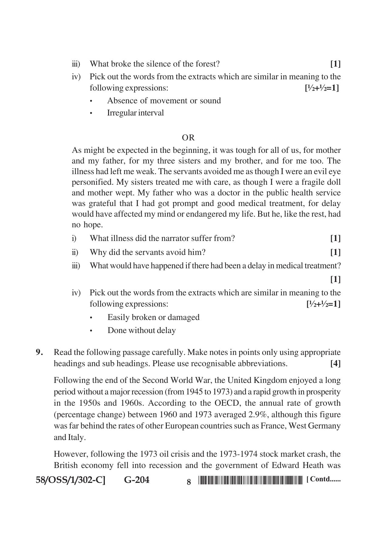 NIOS April 2019 Class 12 English (SET C) Question Paper - Page 8