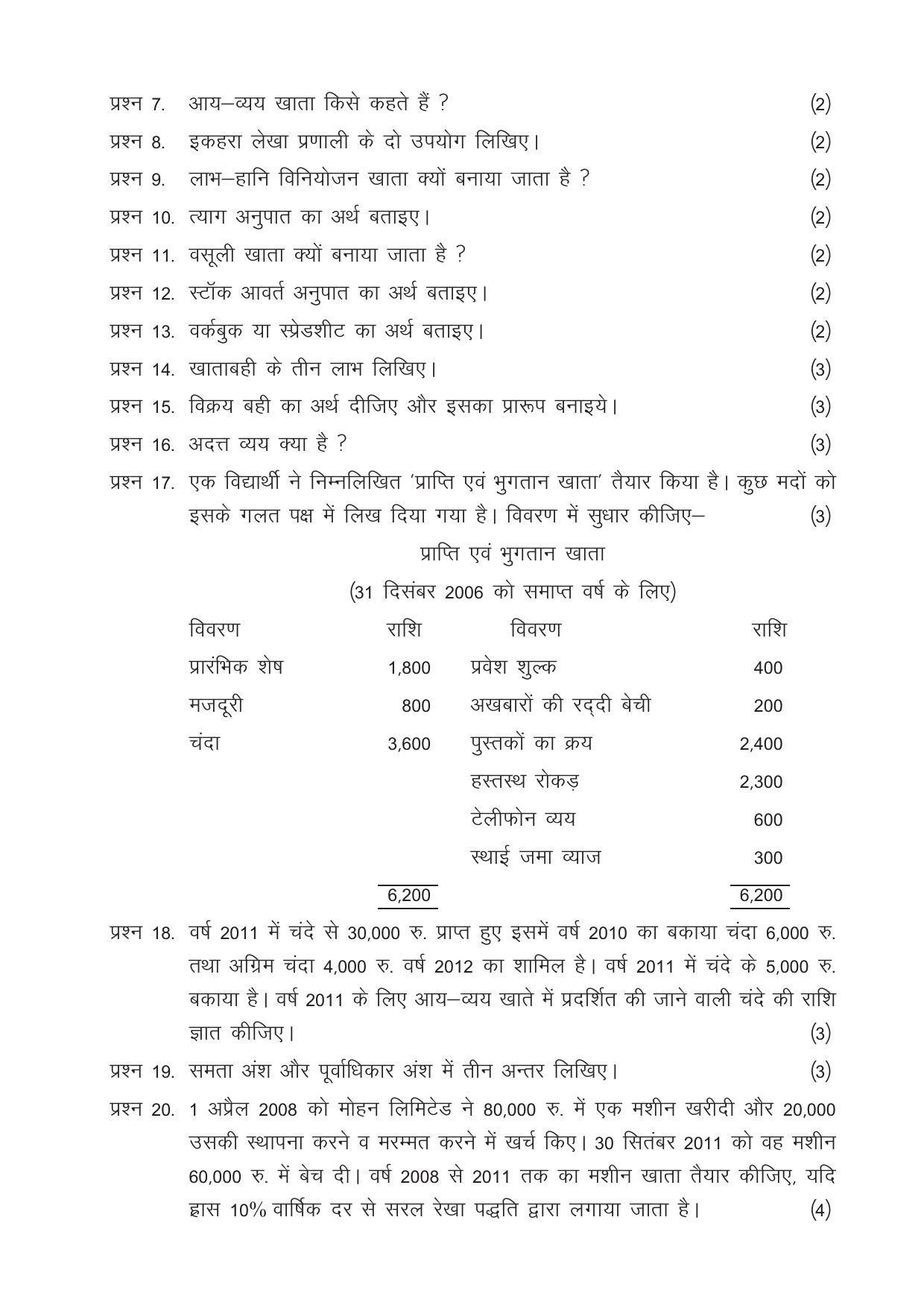 CGSOS Class 12 Model Question Paper - Accounting - V - Page 3