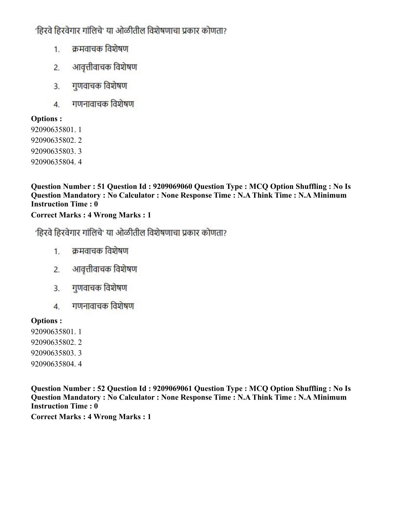 CUET PG 2023: LAQP25 – Marathi (Hindi)-Shift 3 (08-06-2023) Question Paper - Page 95