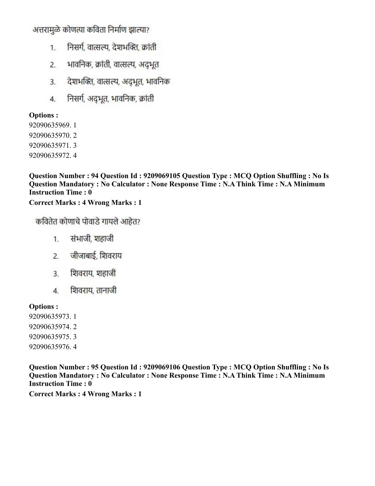 CUET PG 2023: LAQP25 – Marathi (Hindi)-Shift 3 (08-06-2023) Question Paper - Page 175