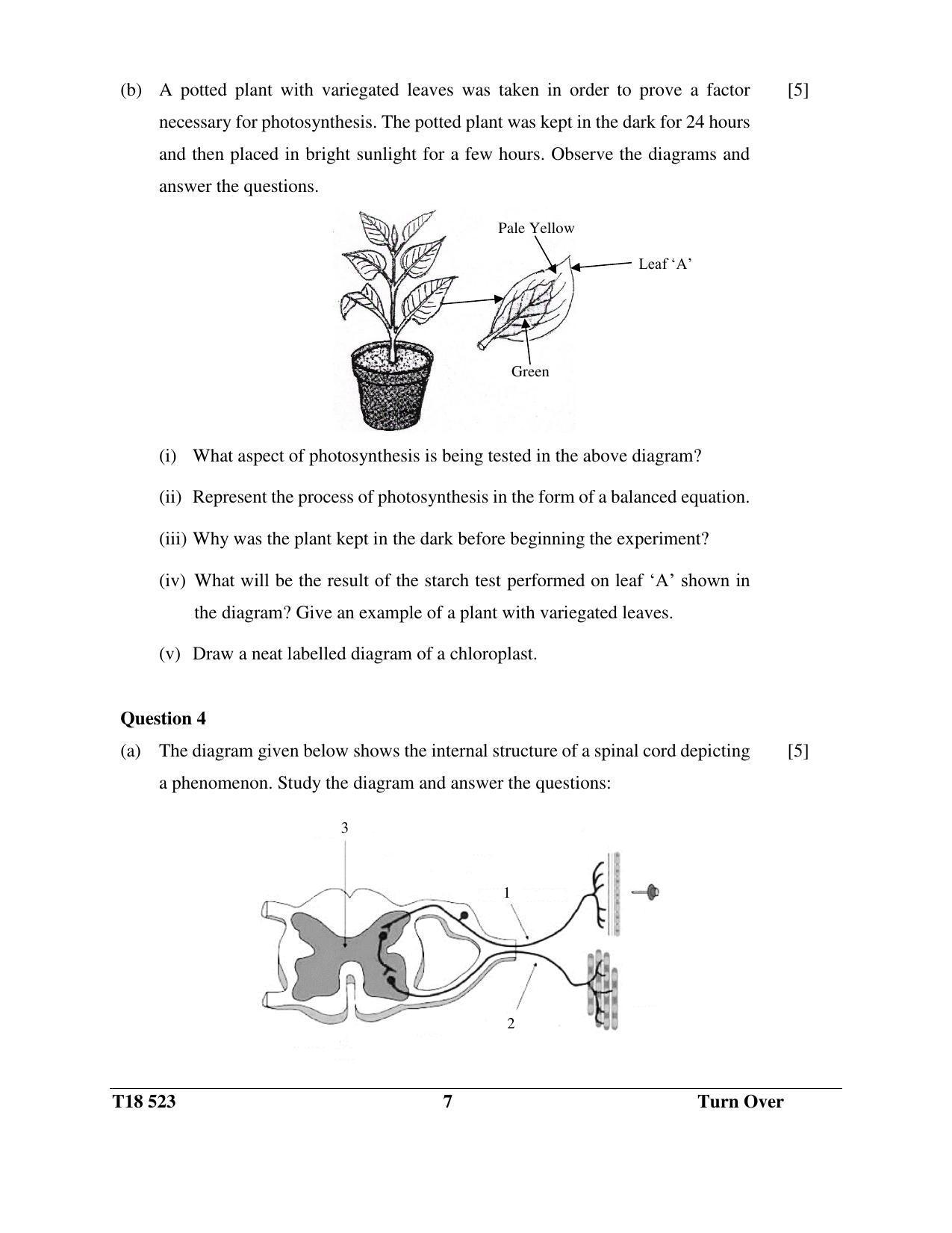 ICSE Class 10 Science Paper 3 (Biology) 2018 Question Paper - Page 7