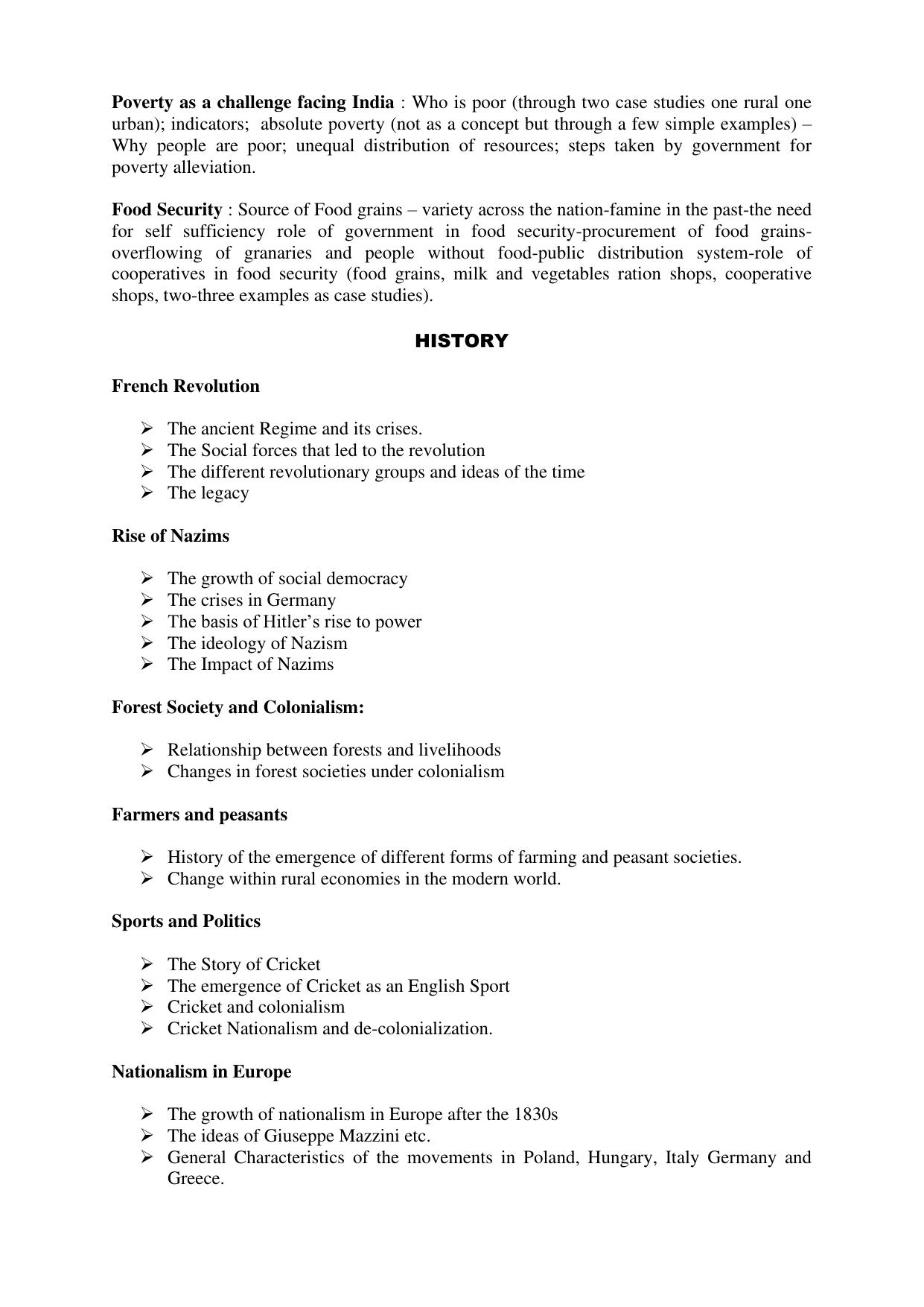 AMU Entrance Exam: XI Humanities/Commerce Syllabus - Page 3