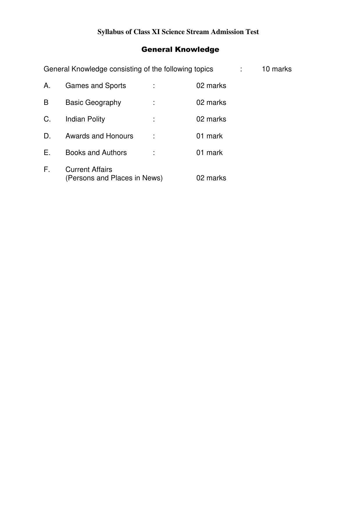 AMU Entrance Exam: XI Humanities/Commerce Syllabus - Page 13