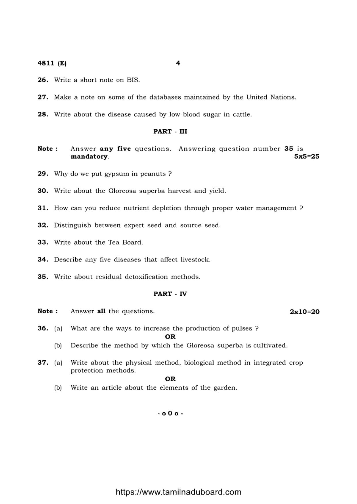 TN Class 12 Agricultural Science 4811 Question Papers 2021 - Page 4