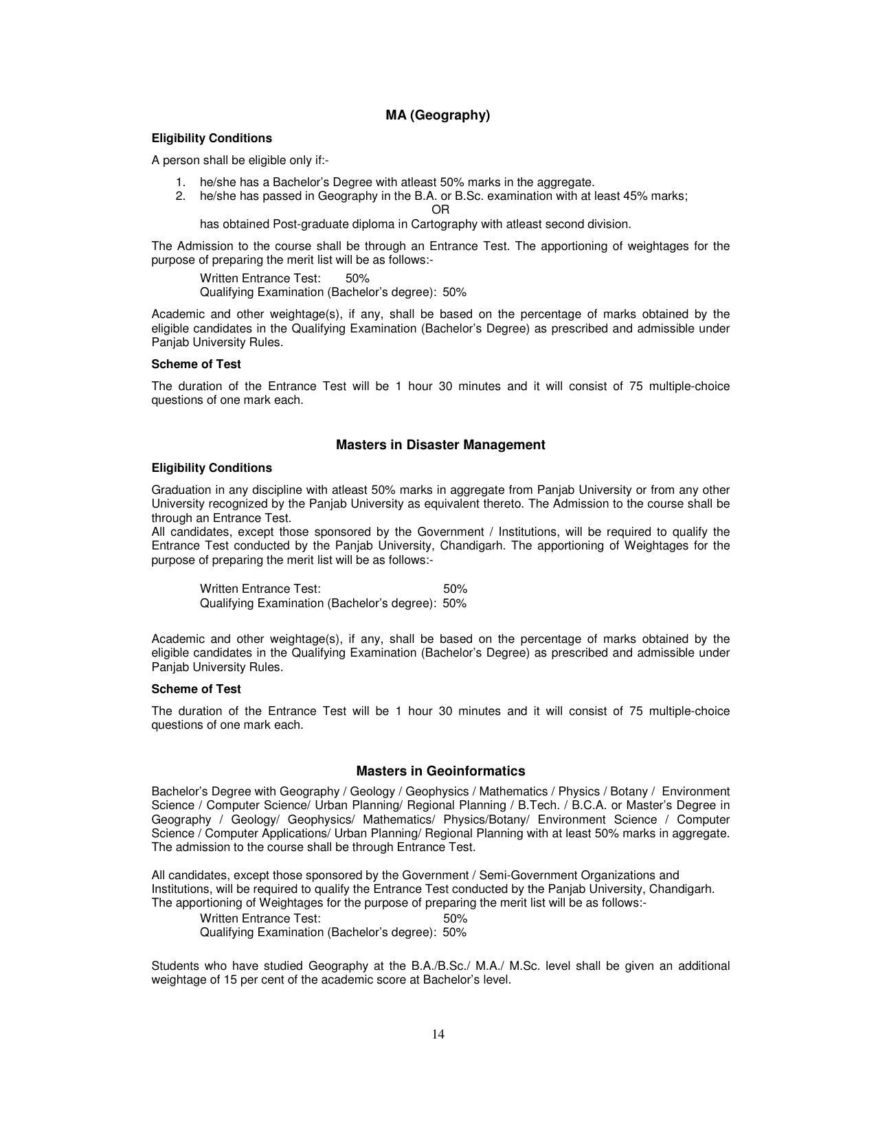 PUCET PG Exam - Page 14