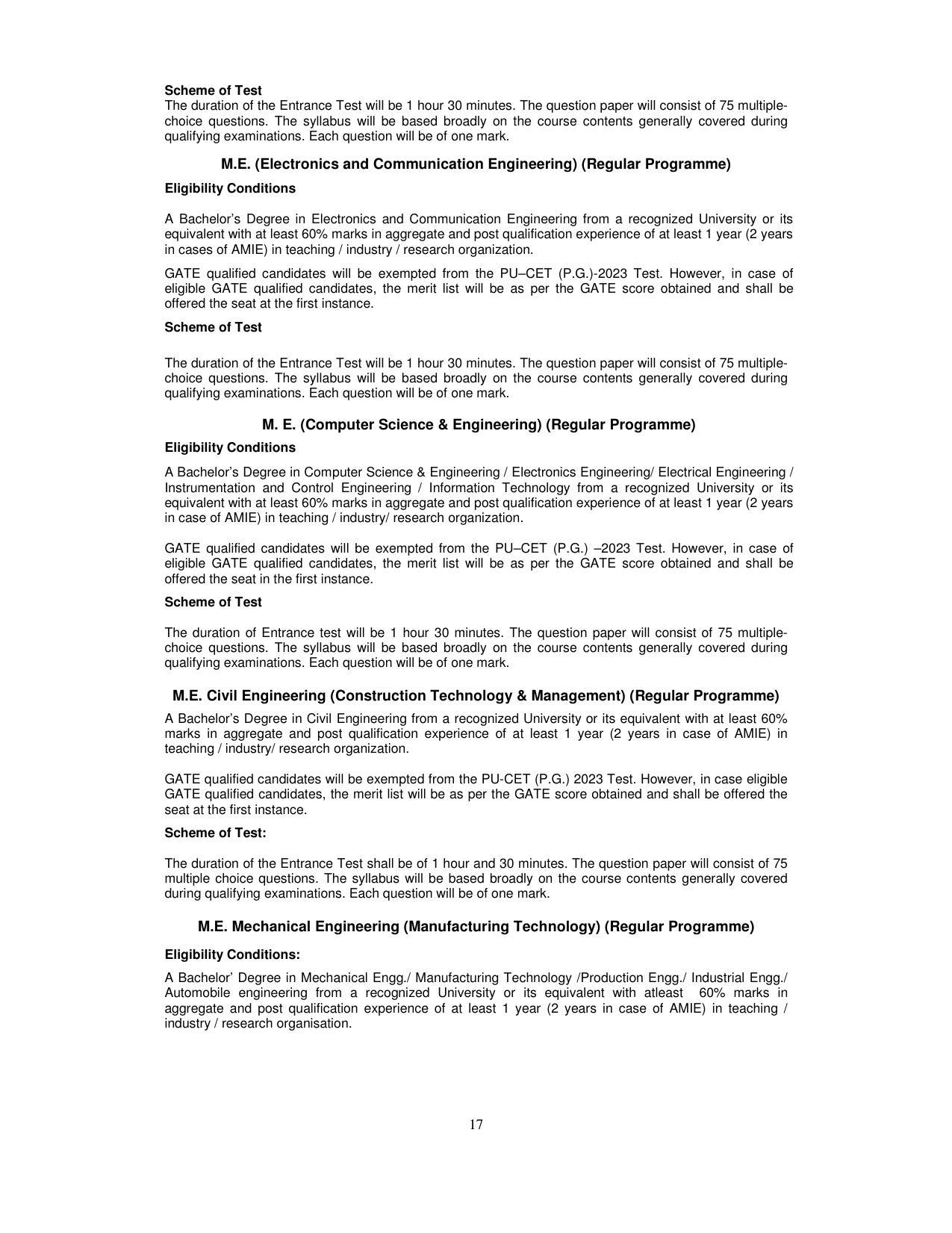 PUCET PG Exam - Page 17