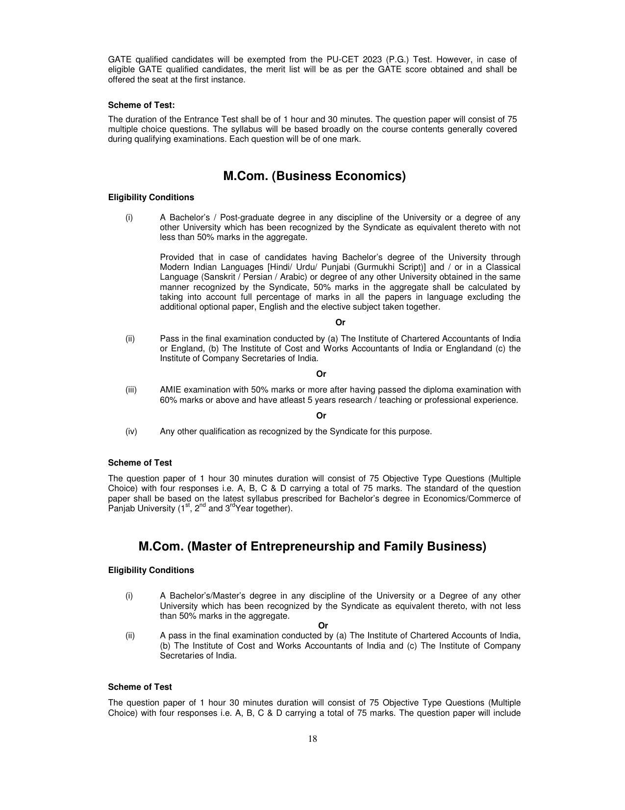 PUCET PG Exam - Page 18